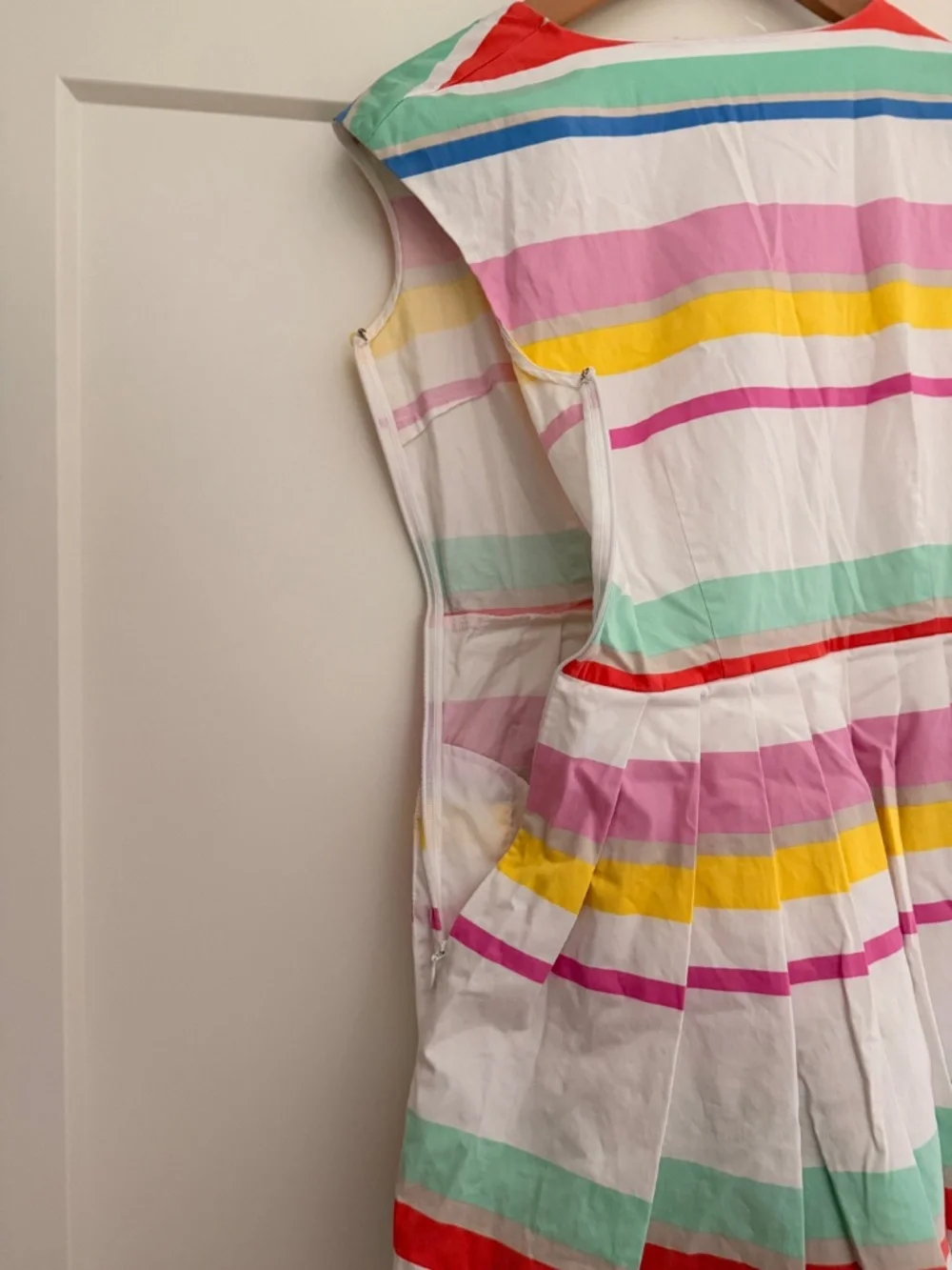 Kate Spade Multi Cape Stripe Shirtdress, Pastel Cotton Dress size